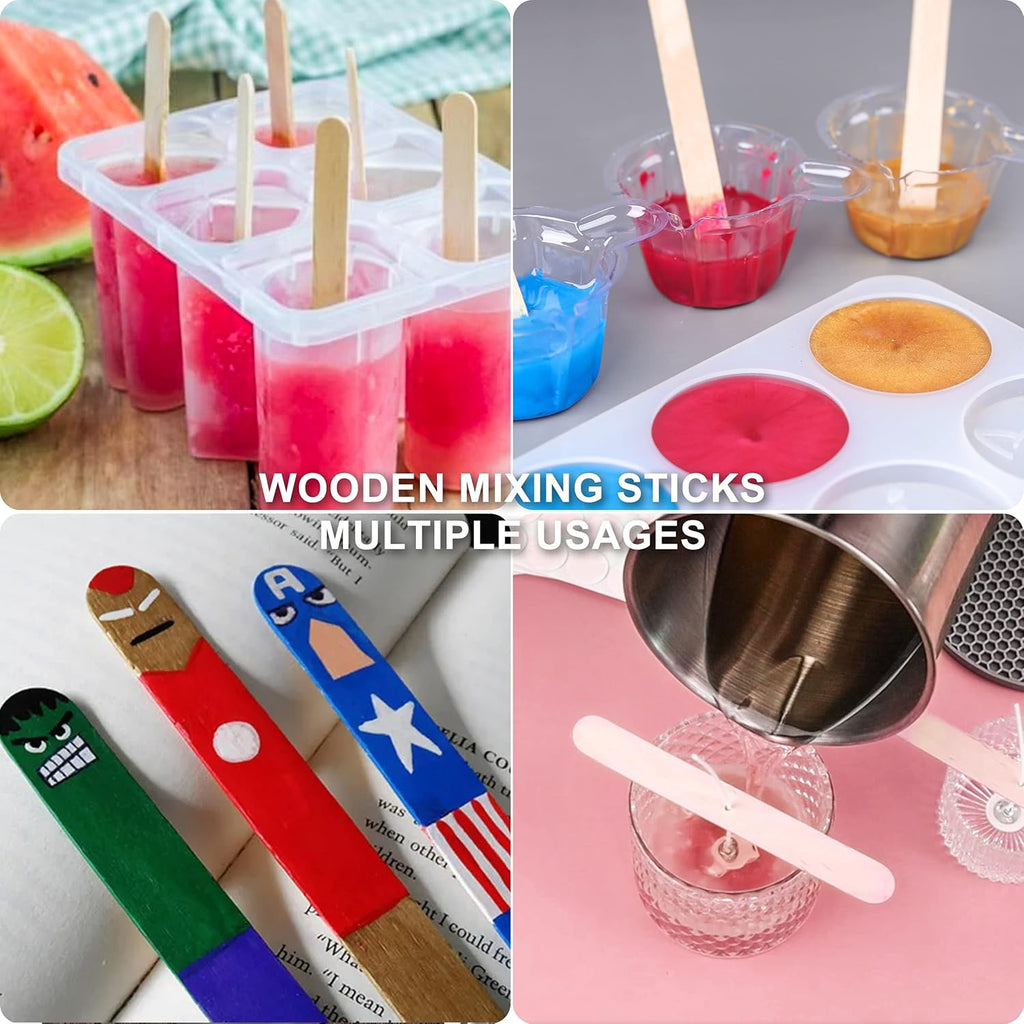 30 ml Epoxy Mixing Cups, 200-Pack, with 50 Wooden Sticks