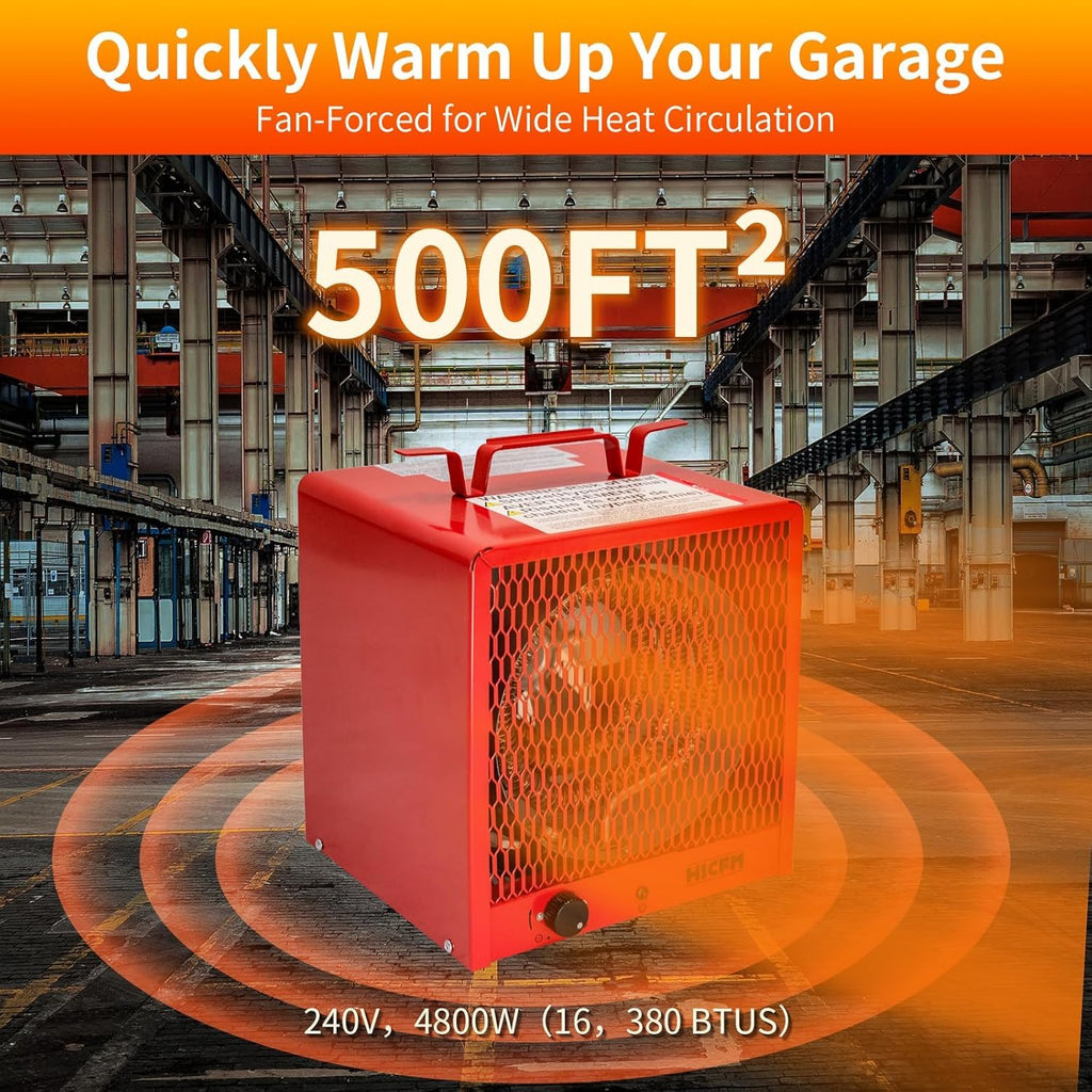 240V Electric Space Heater for indoor use with Thermostat Control