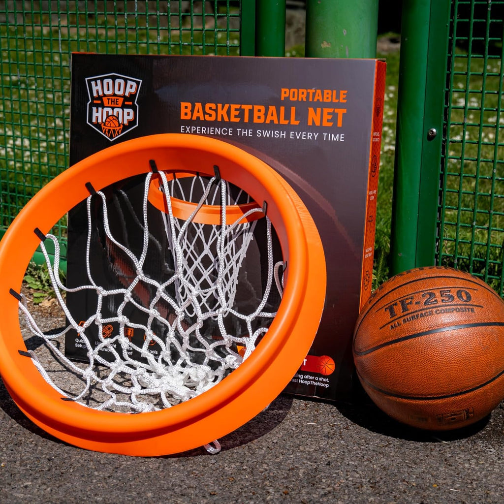 Portable Basketball Net/Hoop | HoopTheHoop | Outdoor and Indoor Removable Basketball Net | Fits All Standard Rim