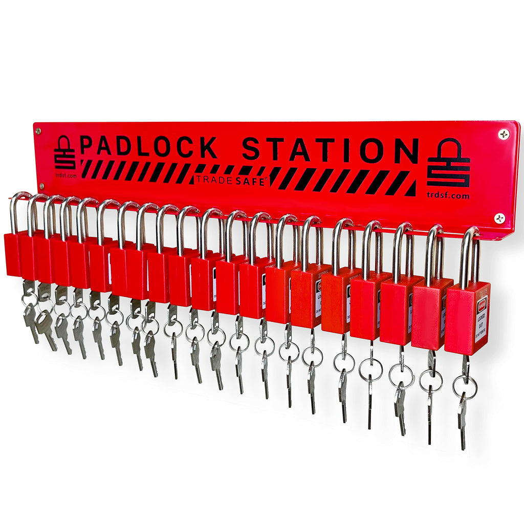 Lockout Tagout Locks Station with 20 Loto Locks Keyed Different