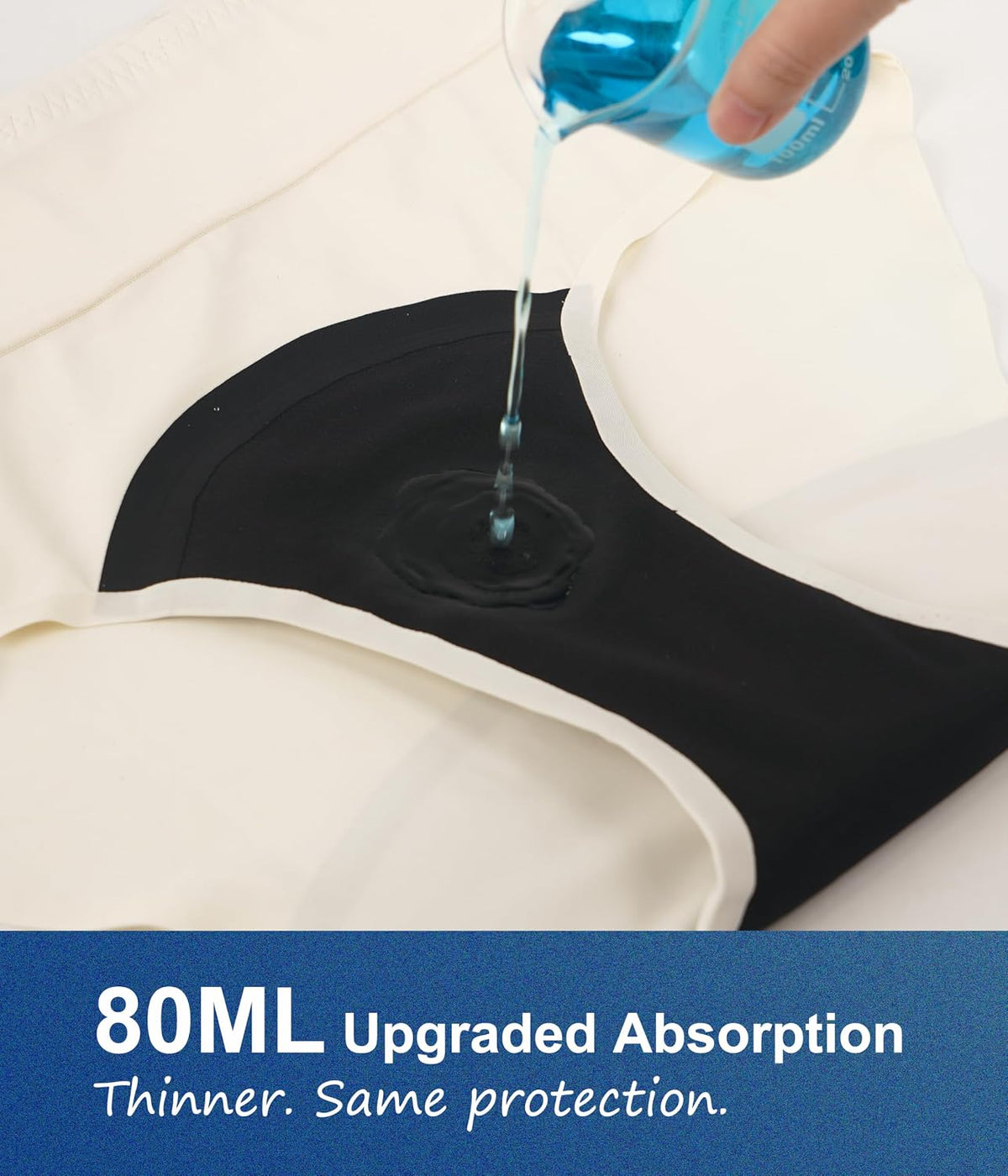 Women's Daytime Incontinence Underwear, Washable Reusable 80ml (5, MulticolorA, Large)