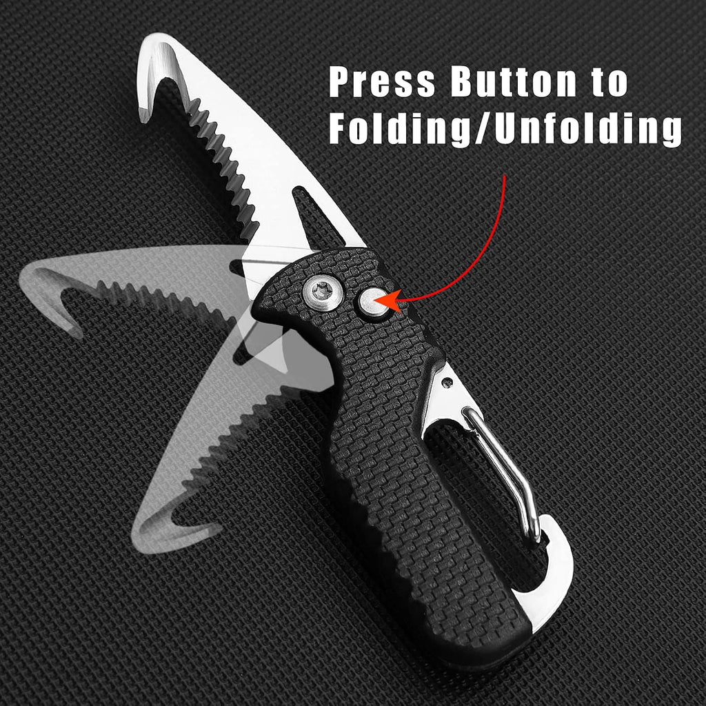 Safety Box Cutter, EDC Package Opener with Hook Blade