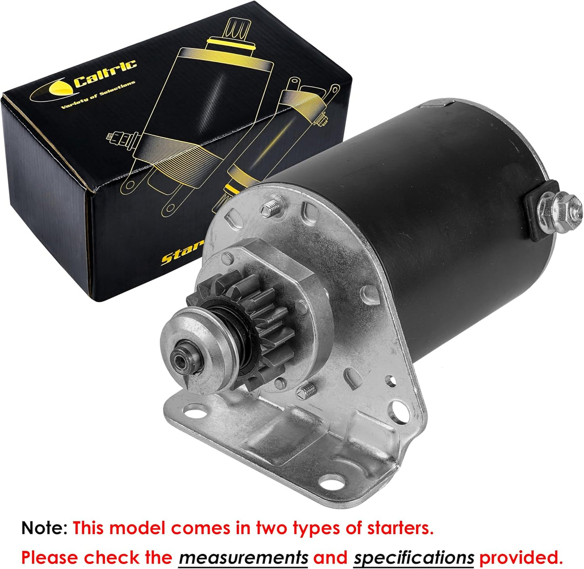 Caltric Starter Compatible with John Deere 92H D125 D130 D140 D155 D160 MIA13038 / 15 Teeth Steel Gear