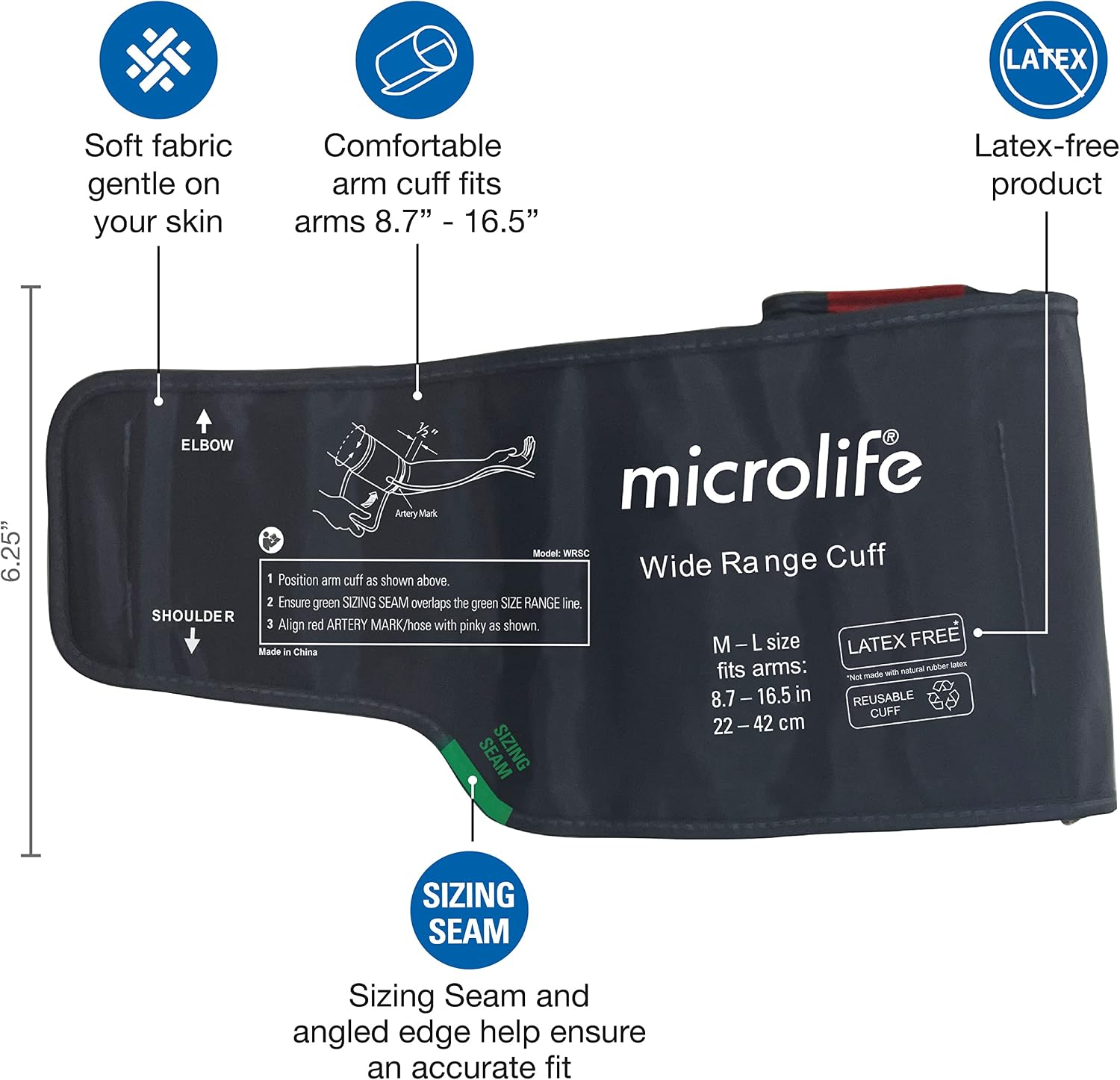 Replacement Blood Pressure Cuff (Standard Size (8.7-16.5 inch))