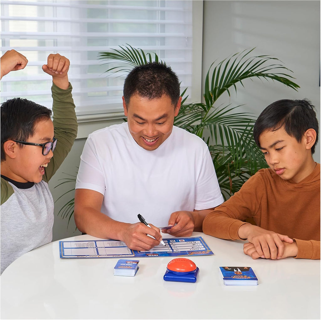 Family Feud Big Buzzer Game, Amazon Exclusive “Buzz in” with The Electronic Buzzer Board Game for Hilarious Family