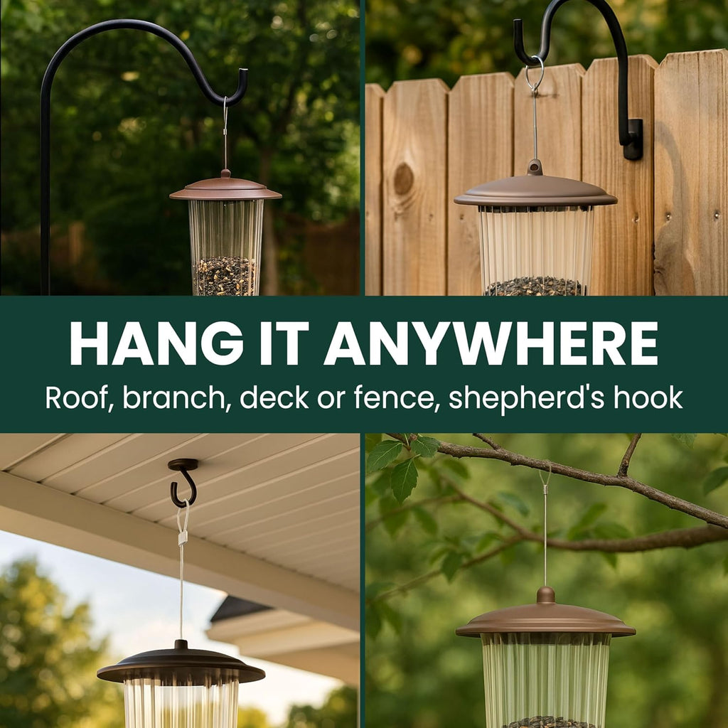 Squirrel-Be-Gone Max Bird Feeder, (4) Flexport Feeding Stations