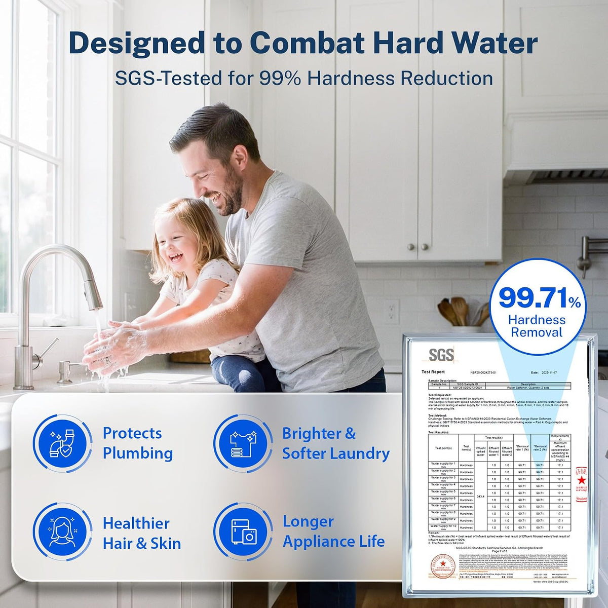 WCSTB45KG 45,000 Grains Whole House Water Softener with Brine Tank