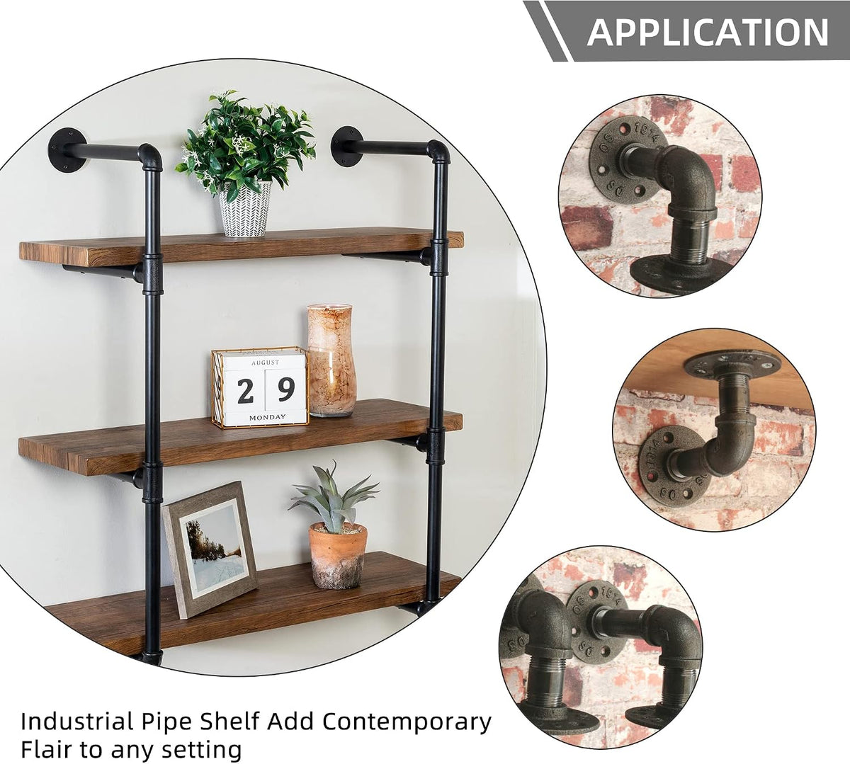DSDS 20 PACK 1/2" Pipe Fitting Elbow, Rustic Industrial Style Black Malleable Iron Pipe Elbow for Home Decor