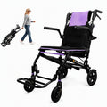 Wheelchairs for Adults –Transport Wheelchair Lightweight Foldable with Telescopic Handle, 18-Inch Seat Width
