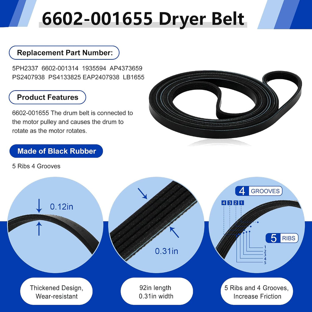 Dryer Repair Kit Compatible with Sam-sung Dryer Roller Replacement Kit