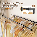 Clothes Rack Load 650 LBS Collapsible Clothing Rack Double Rod