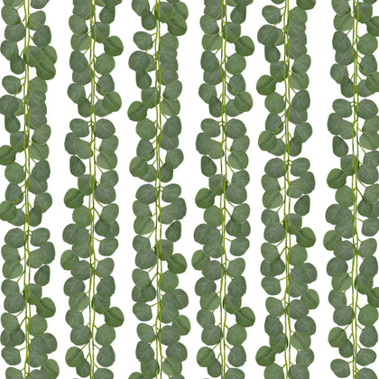 12 Pack 84Ft Eucalyptus Garland,Artificial Eucalyptus Leaves Table Greenery Garland Wreath Vines for Wedding Party