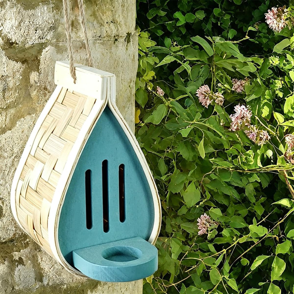 Wooden Insect Hotel for Garden, Bee House and Ladybug House, Pollinator Bug Hotel to Attract Beneficial Insects