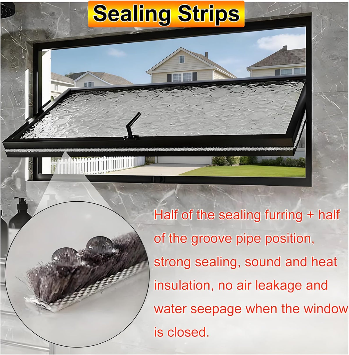 28x20 Basement Window with Tempered Glass, Adjustable Ventilation Windows, 360 Degree Rotation Home Replacement