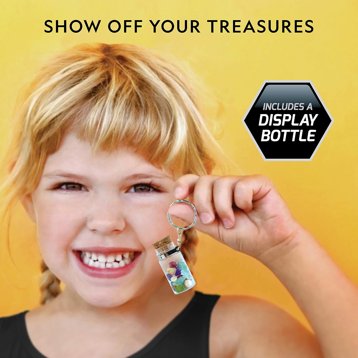 National Geographic Birthstone Dig Kit with 12 Genuine Gemstones for Kids | Real Diamond, Ruby, Sapphire & Pearl