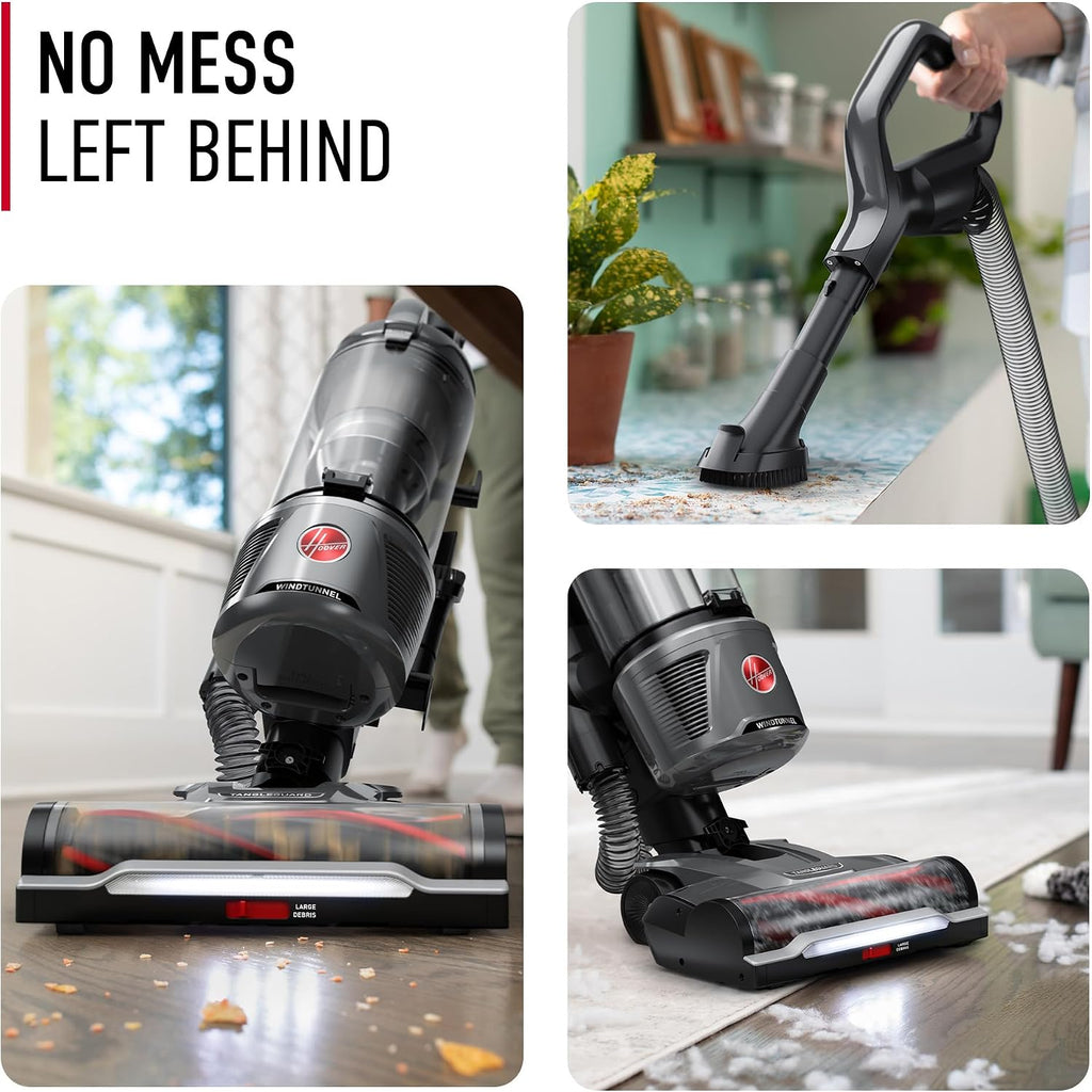 WindTunnel Tangle Guard Bagless Vacuum, Corded Upright Vacuum | HEPA Media Filtration, Anti-Hair Wrap, Headlights
