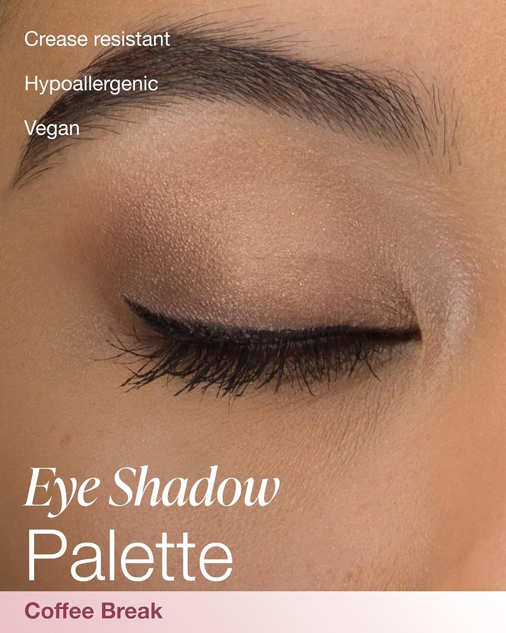 Eyeshadow Palette (Coffee Break) | Vegan Eye Makeup with Matte, Satin, and Shimmer Finishes, Natural, Lightweight