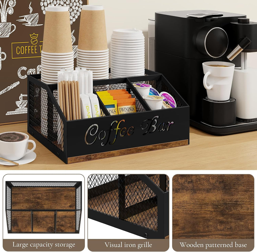 Coffee Station Organizer for Countertop, Coffee Bar Organizer