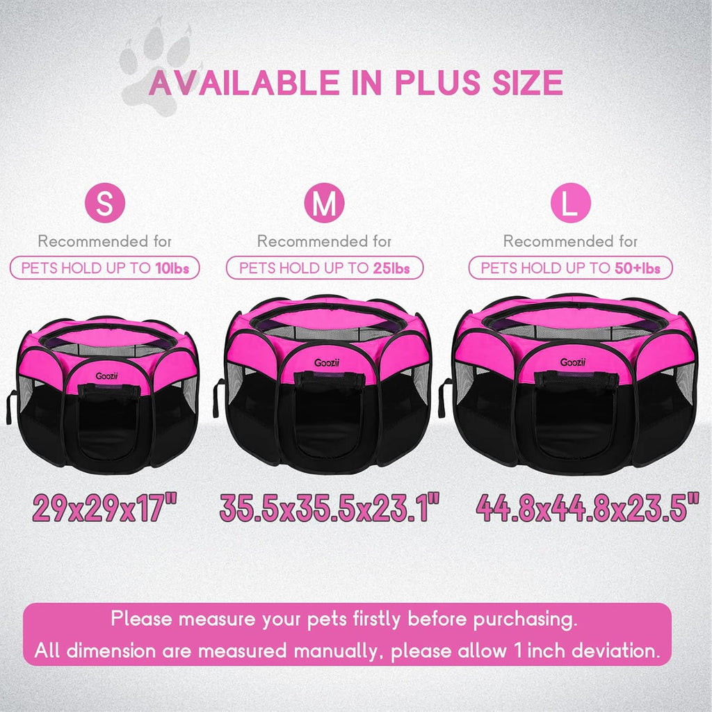 Pet Cat Playpen for Indoor Cats Enclosed, Portable Foldable Dog Playpen Outdoor Tent Crate Cage with Zipper Top Cover