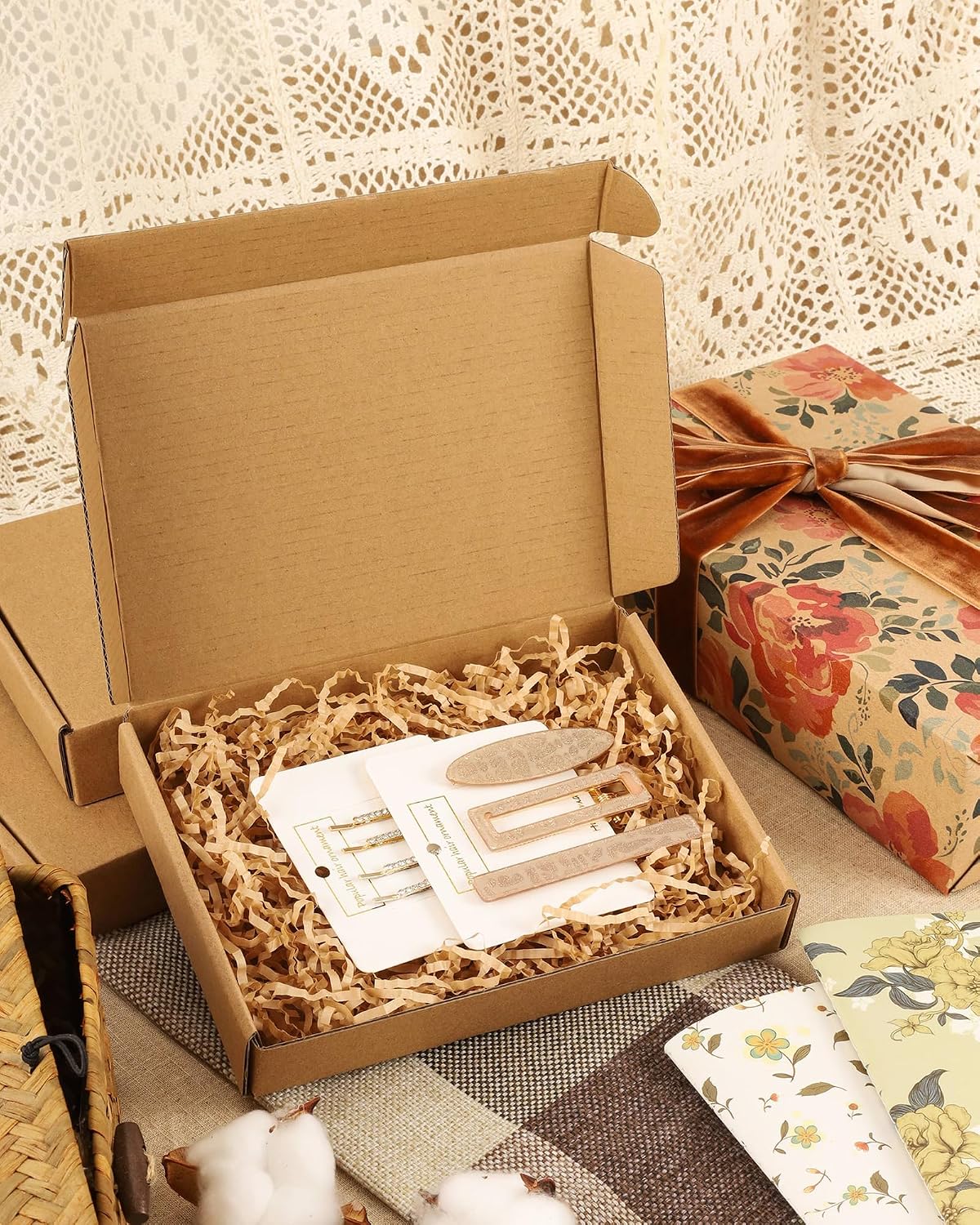 7x5x1" Small Shipping Boxes 50 Pack, Corrugated Cardboard Mailer Boxes Bulk for Packaging Small Business Mailing
