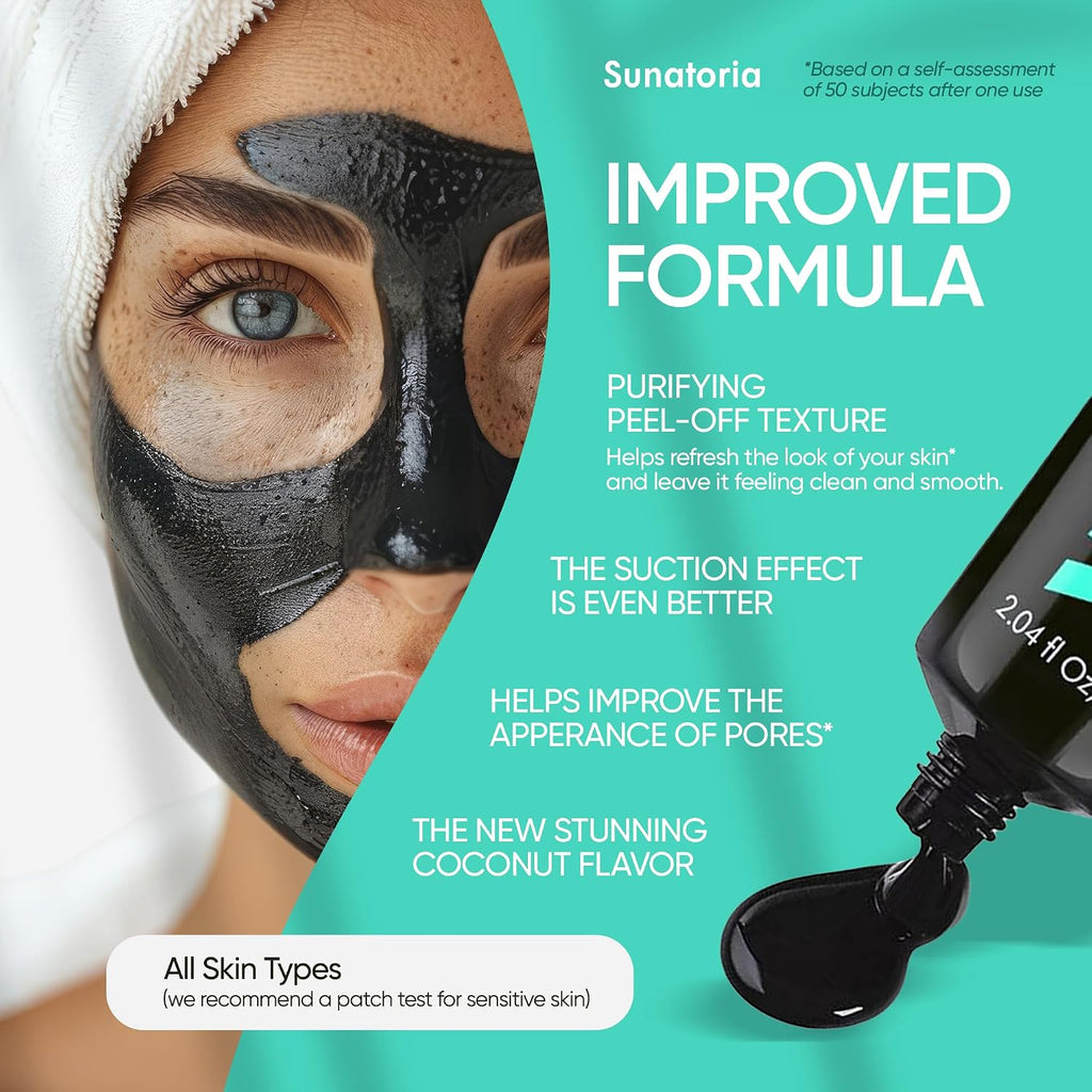Original Black Peel Off Face Mask – Charcoal Pore Mask – Helps Remove Excess Oil & Lift Away Surface Impurities –