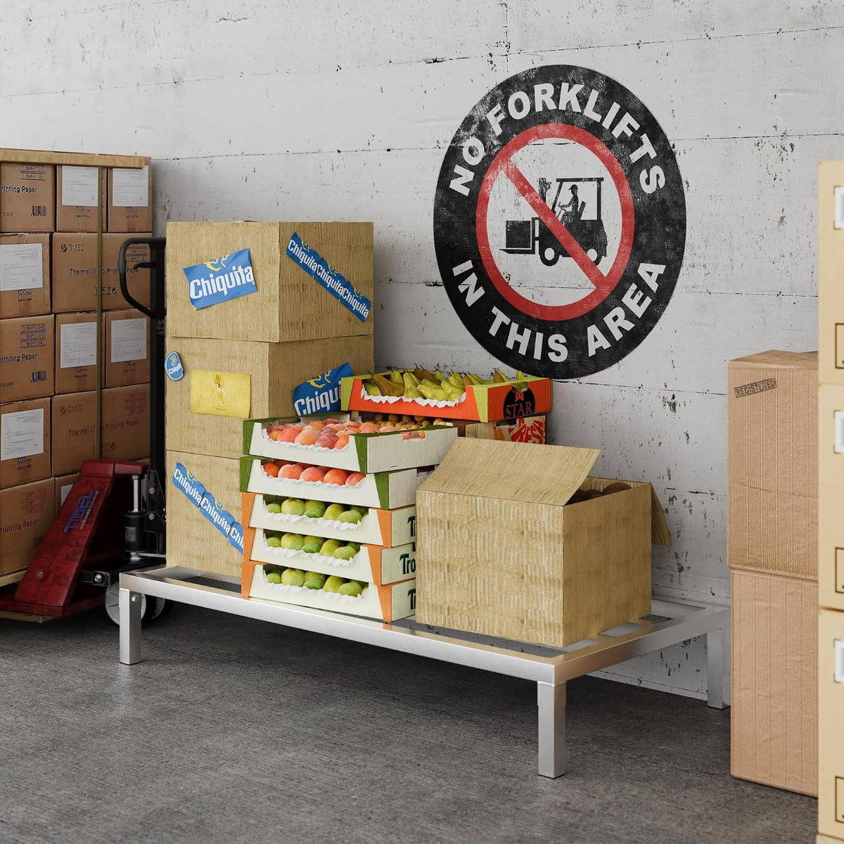 48" x 24" | 8" Off The Floor Aluminum Dunnage Rack | 1200 Lbs Capacity