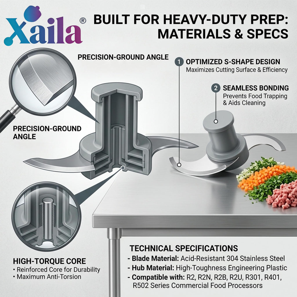 Xaila 27055 S Blade Replacement for Robot Coupe R2 Series Processor