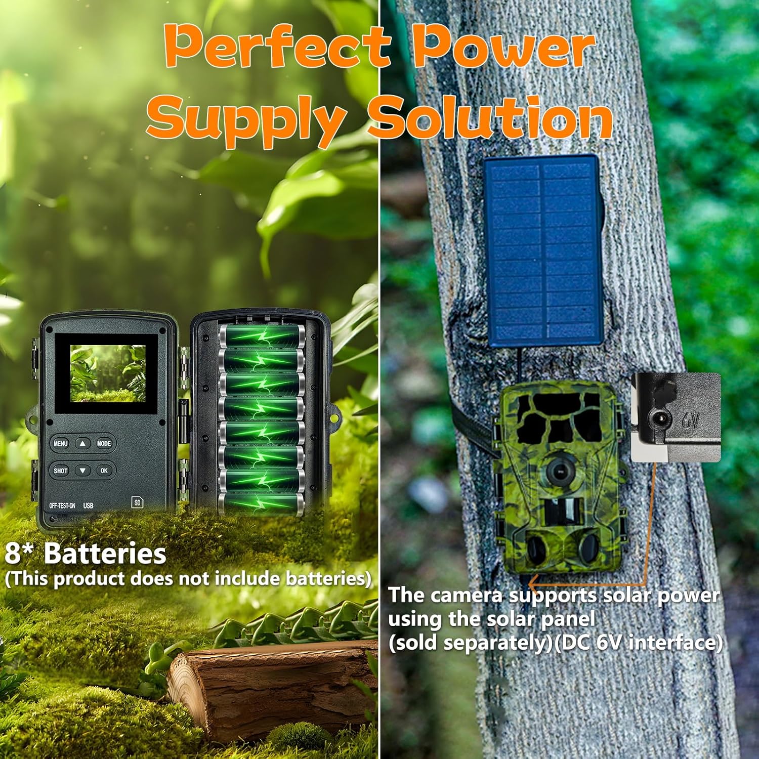 5K Trail Camera, WIFI 60MP Camera, 64GB SD Card, APP Control, Night Vision for Outdoor, Monitoring Game Cameras for