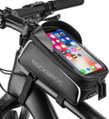 Bike/Bicycle Phone Front Frame Bag, Waterproof, Tube Cycling Pouch | E-Bike Accessories for Men Women Compatible