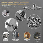 ASKWAY ASE Stainless Steel Rivet Nut 500PCS (1/4-20,10-24,8-32,6-32)