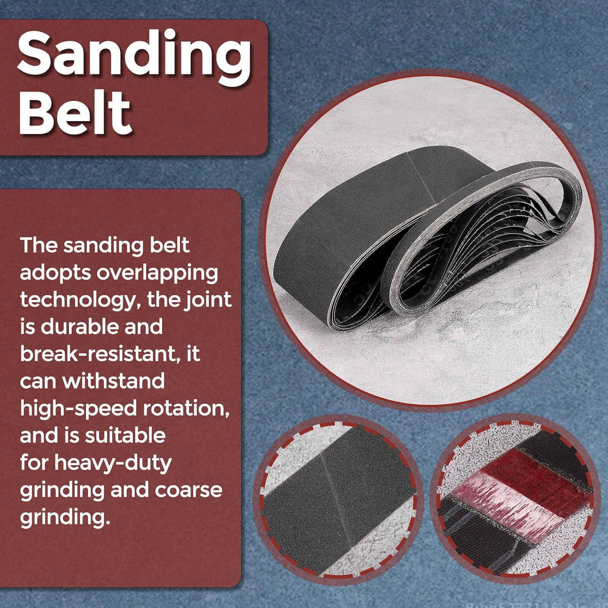 Sanding Belts 6 x 89 Inch 320 Grit Silicon Carbide Abrasive 2 Pcs