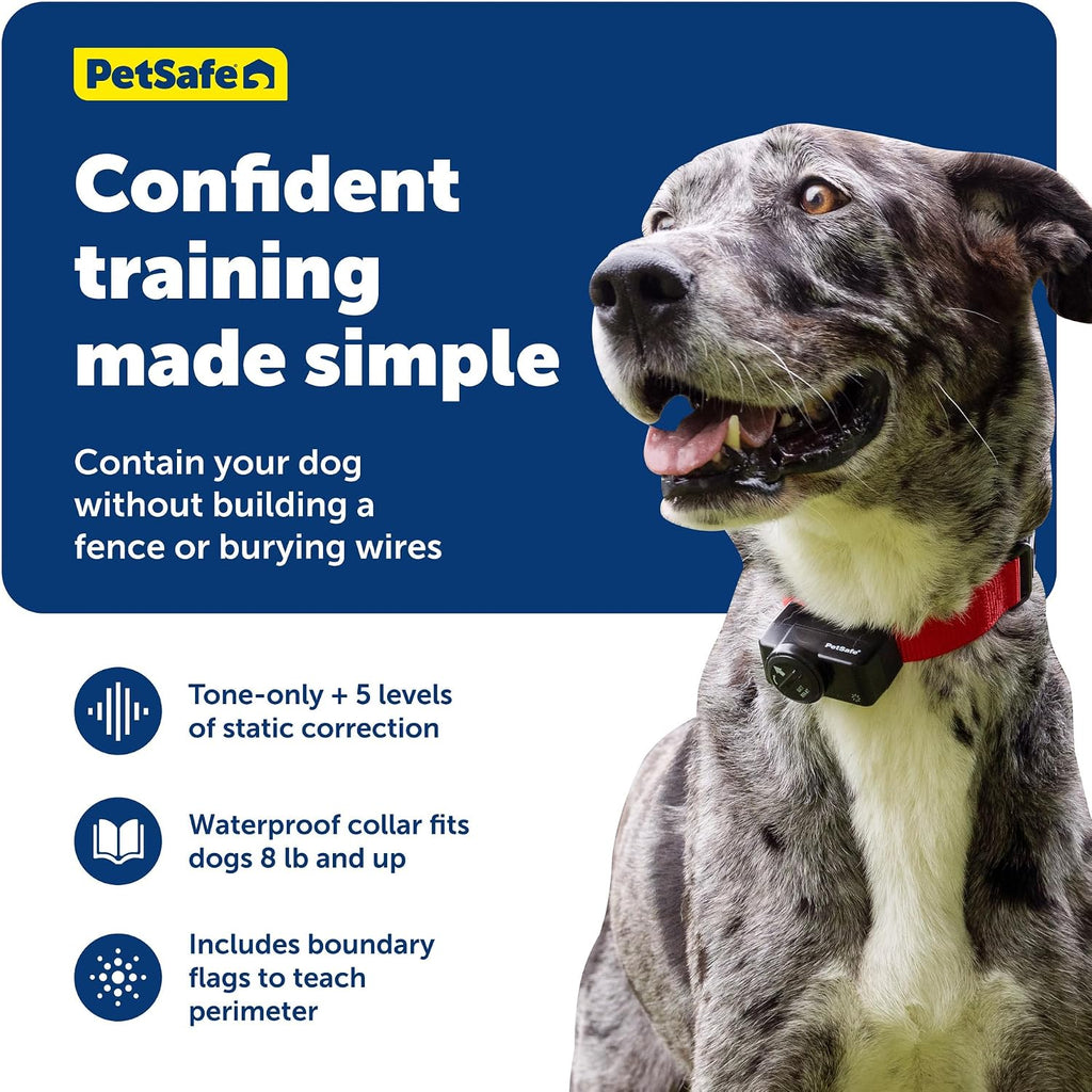 Wireless Fence Pet Containment System, 2 Dogs, Up to 1/2 Acre
