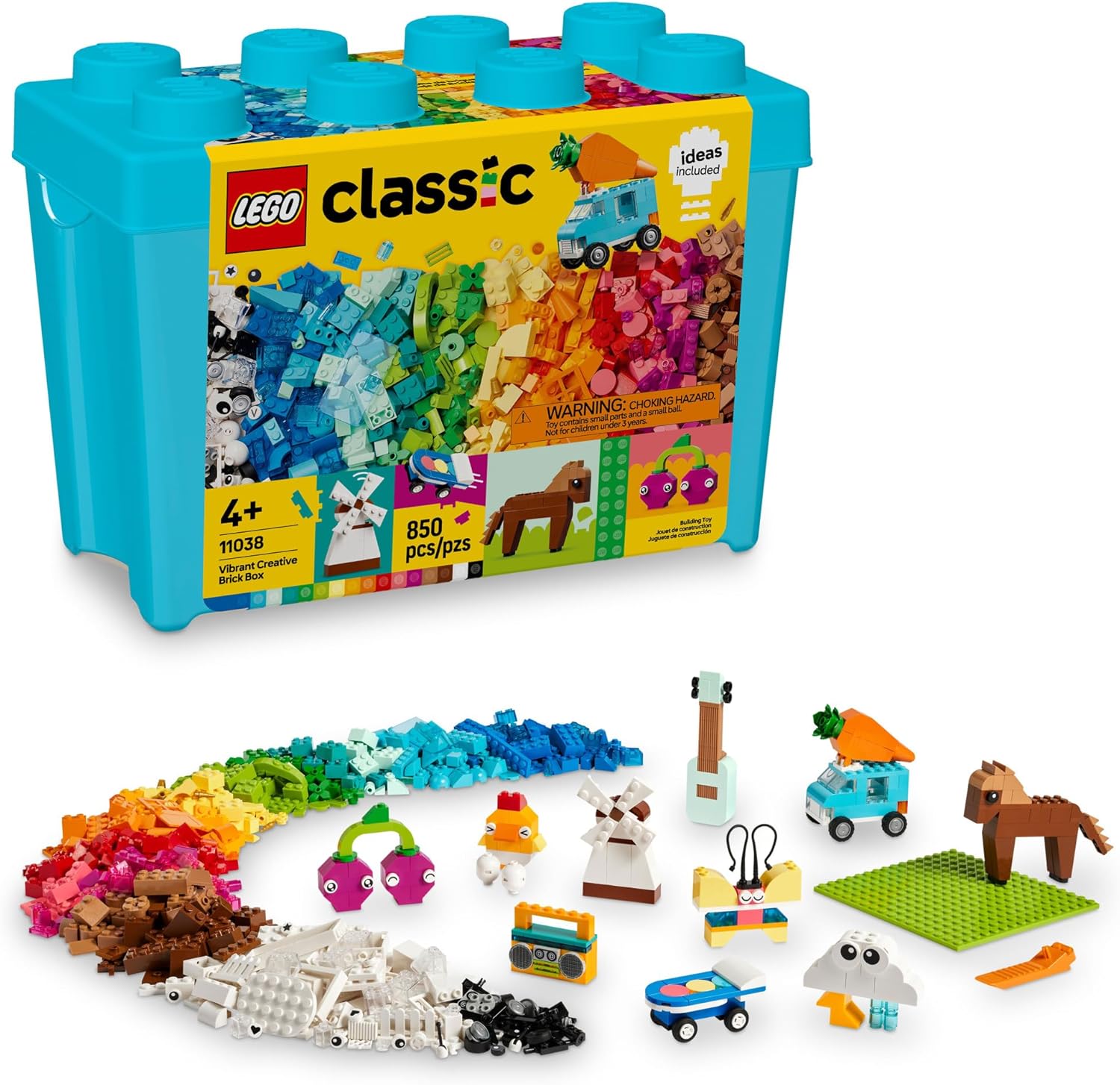 LEGO Classic Vibrant Creative Brick Box Building Blocks - Sensory & Learning Toys for Boys & Girls, Ages 4+ Years