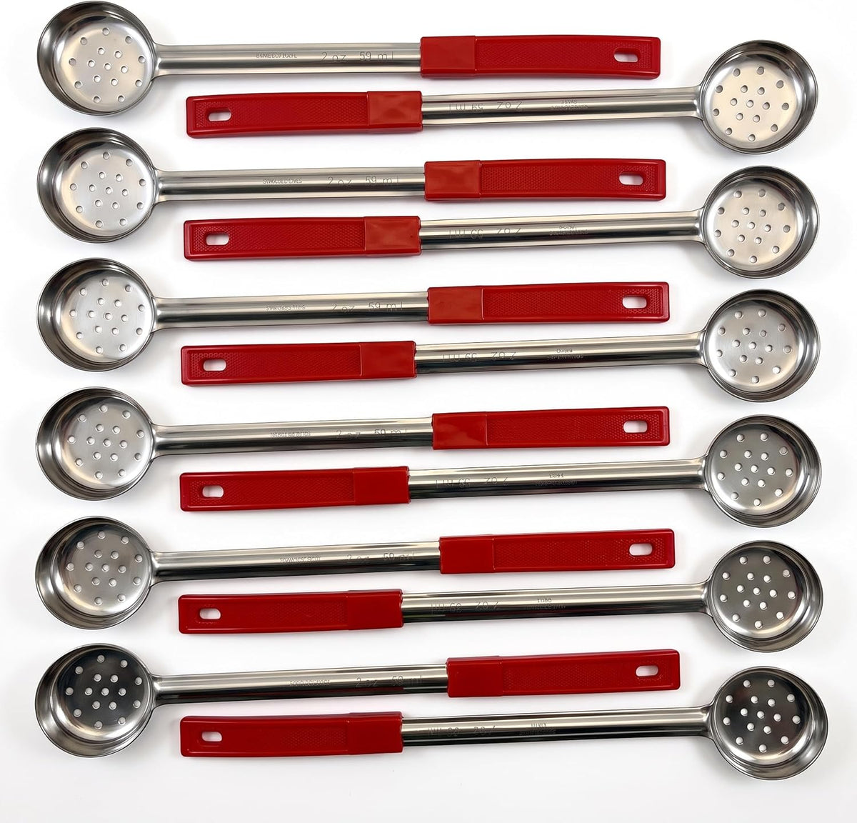 2 oz Slotted Stainless Steel Portion Control Ladle Spoodle - [Pack of 12]