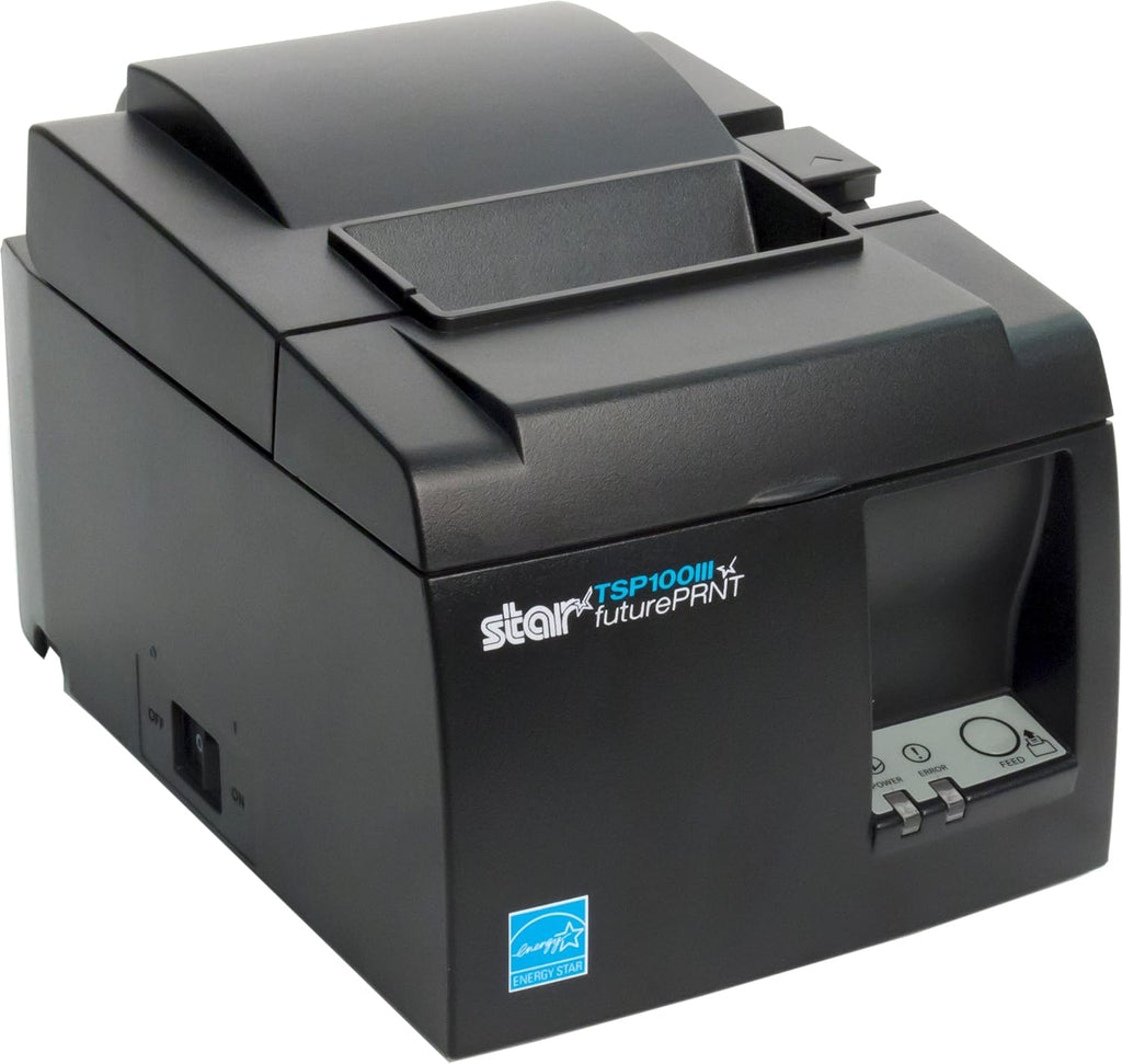 TSP143IIIU USB Thermal Receipt Printer with Device and Mfi USB Ports, Auto-cutter, and Internal Power Supply - Gray