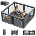 Foldable Baby Playpen, 50"x50" Playpen for Babies and Toddlers, Portable Play Yard with Mat, Baby Fence Play Area