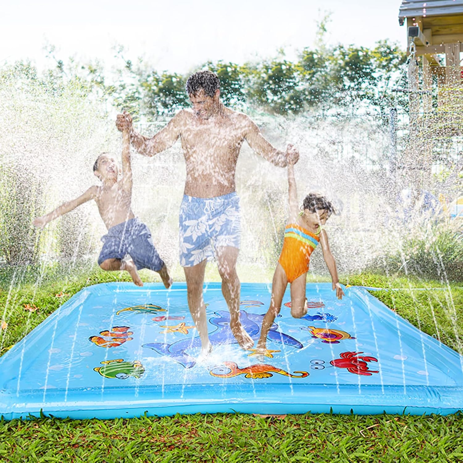 Splash Pad for Toddlers, Outdoor Sprinkler for Kids | 67" Summer Water Toys Baby Pool Fun Gifts for 3 4 5 6 7 8 9