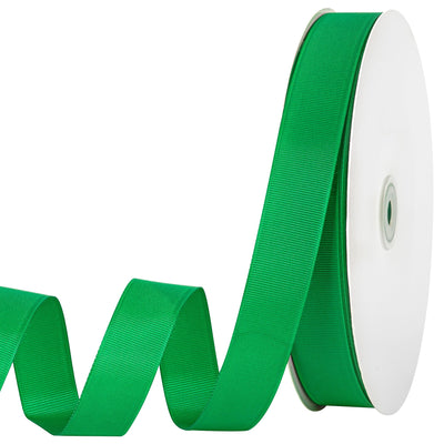 1" X 100 Yards Green Grosgrain Ribbon for Crafts, Gift Wrapping, Hair Accessories, Wedding Decor, Sewing and Bow
