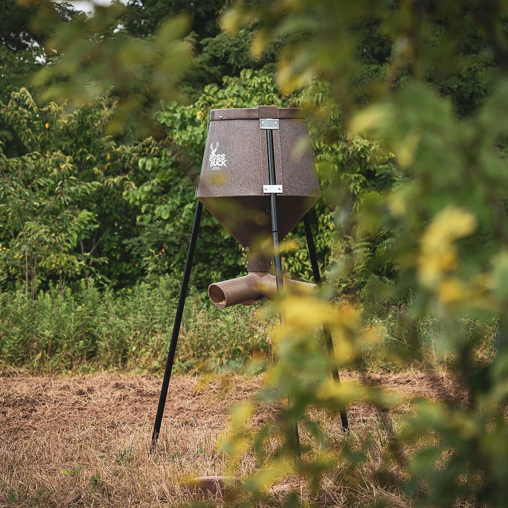 350 LB Deer Feeder/Hunting Durable Lightweight Plastic UV Protected Windproof Waterproof Gravity Feed with Protein 3