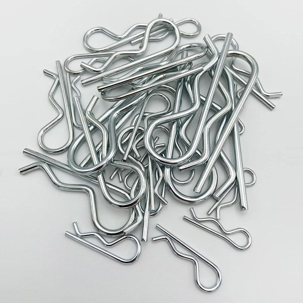 Cotter Pins, 30 Pcs Zinc Plated Spring Fastener Assortment Kit, Heavy Duty Cotter Hairpin for Hitch Pin Lock Systems