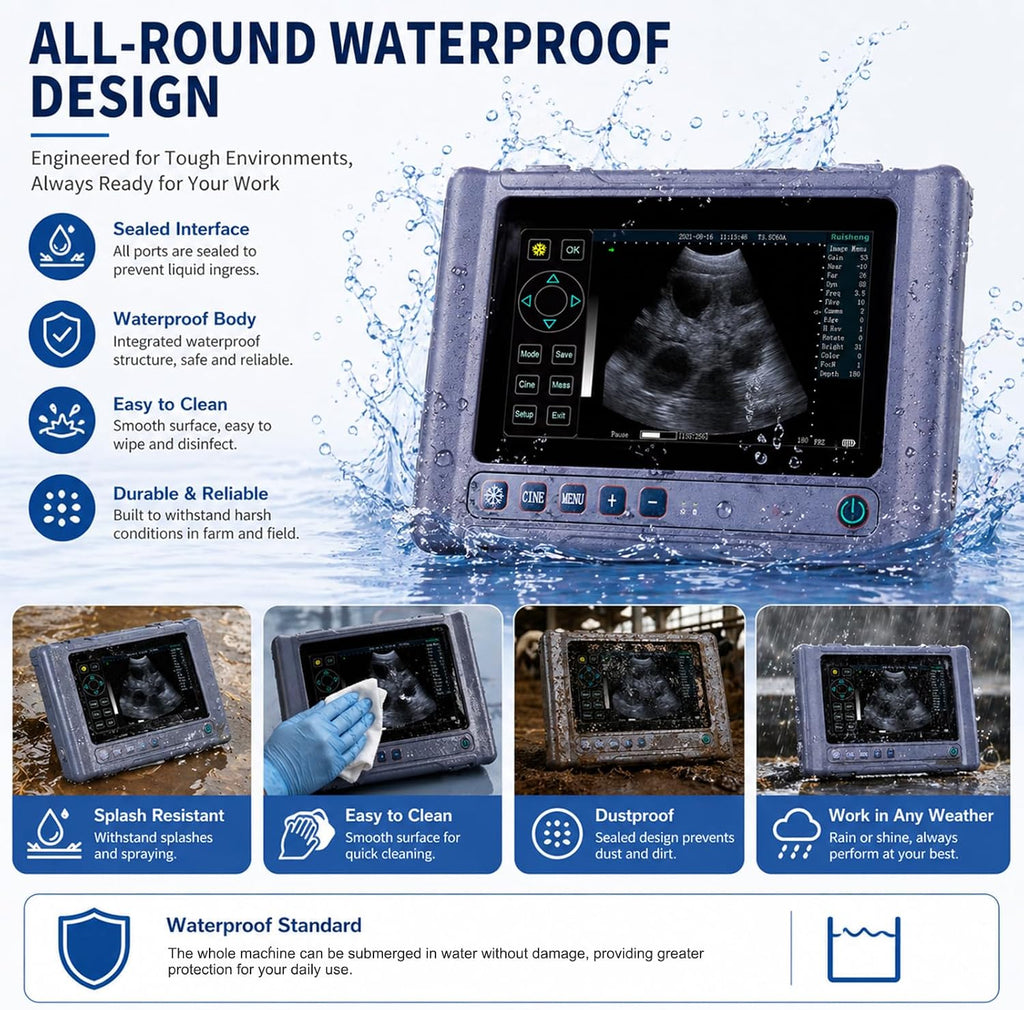T1 Portable Veterinary Ultrasound Machine with 3.5 MHz Probe