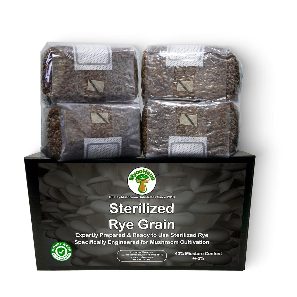 Mushroom Growing Kit with Injection Ports | Sterilized Rye Grain | Magic Indoor Grow Bags for Mushrooms | Home