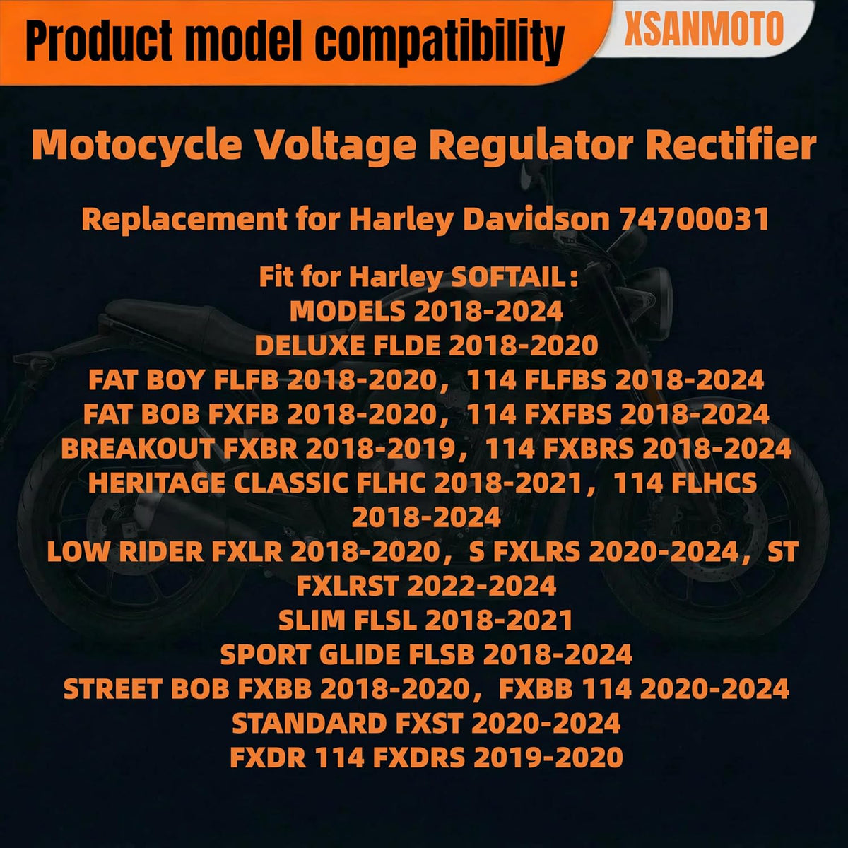 60A Regulator Rectifier for 2018-2024 Harley Softail 74700031