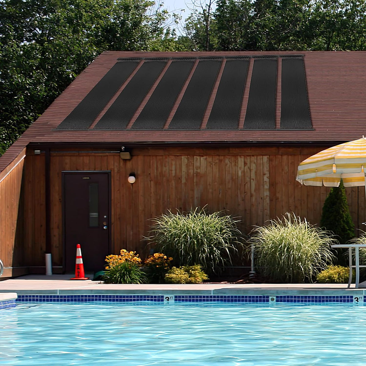 2.5 x 16.5 Feet Solar Pool Heater for Above Ground & Inground Pools | Weatherproof Solar Pool Heating Panel, Portable