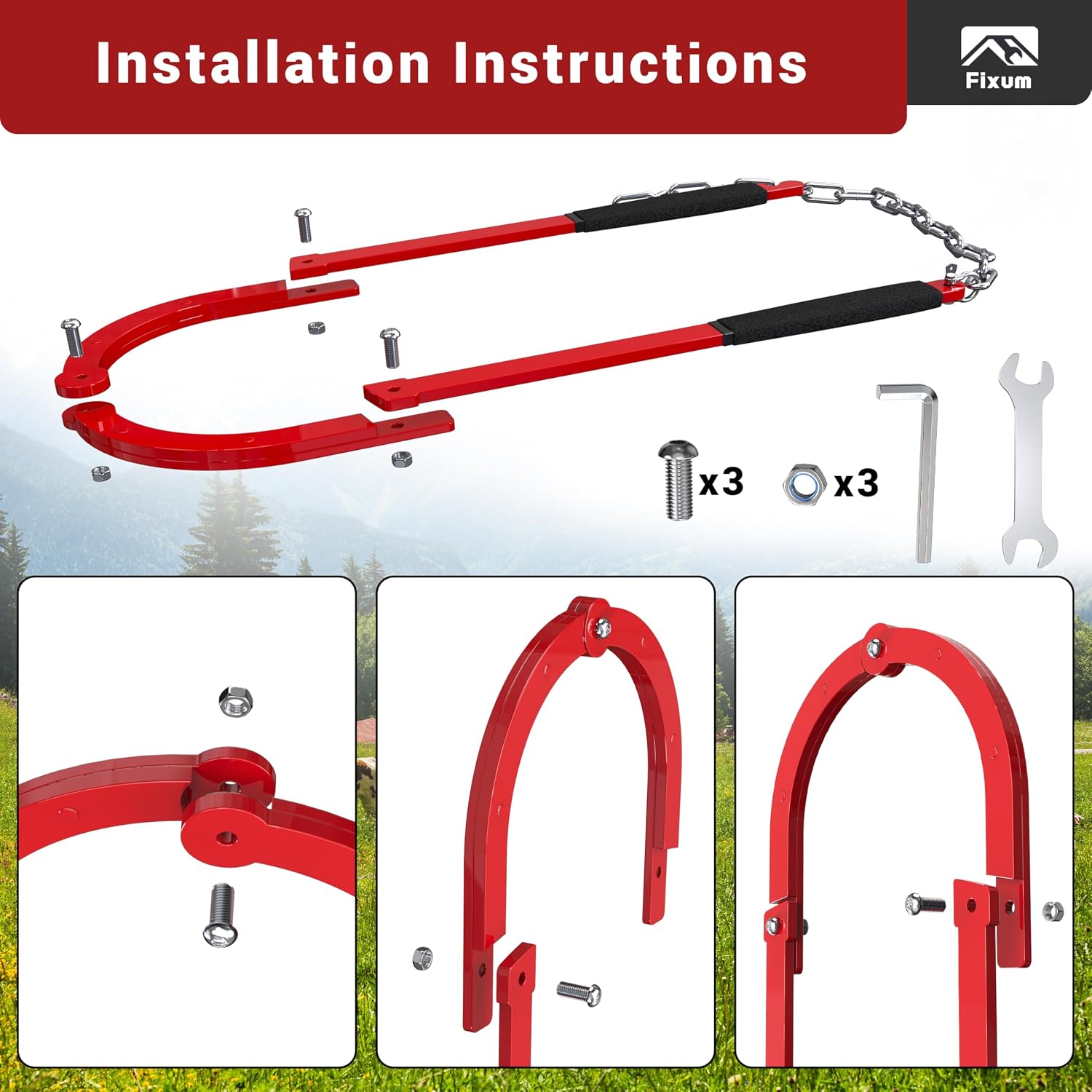 Fence Wire Fixer, Heavy-Duty Fence Stretcher Repair Tool, 15.4" Max Opening, Wire Tightener, Wire Tensioner as