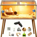 32"x16"x16" Brooder Box for Chicks, with 20In Legs Heat Lamp and Thermometer, Feeder, Waterer Toys Set for Chicks