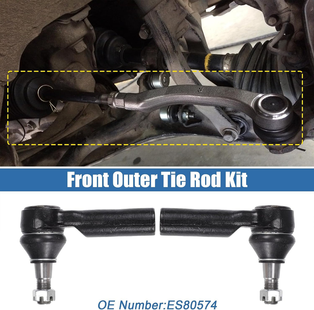 X AUTOHAUX 2pcs Front Outer Tie Rod Ends Kit Suspension Steering Tie Rod End for Dodge for Ram 1500 2006-2010 for Ram 1500 2011-2012 Drag Link No.ES80574