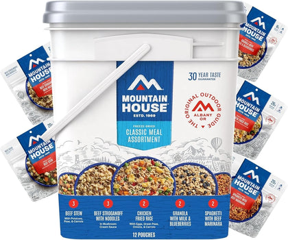 Emergency Meal Assortment Kits, Freeze-Dried Survival Food Kit for Disaster Preparedness & Long-Term Storage, 30-Year