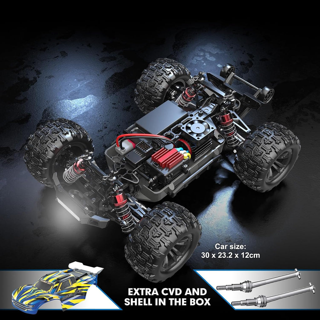 H16BM 1/16 Brushless Fast RC Cars for Adults | Max 42mph, RC Truck, 4X4 Remote Control Car, RTR 2 Lipo Batteries