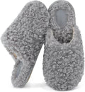 Women's Scuff Slippers Furry Cute Memory Foam House Shoes | Fuzzy,fluffy,furry,warm,curly fabric,memory